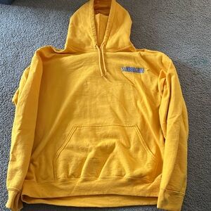 yellow hoodie